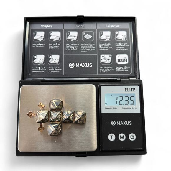 Antique Masonic Orb Folding Pendant Charm 9K Gold & Sterling Silver Vintage Rare - Picture 15 of 15